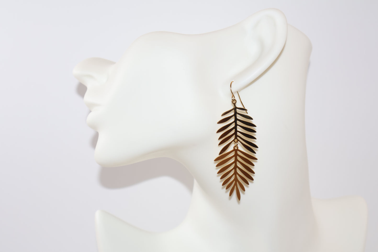 Golden Leaf Drop Earrings – Lightweight Boho Chic Statement